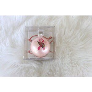 NFL Arizona Cardinals Breast Cancer Awareness Christmas Glass Ornament